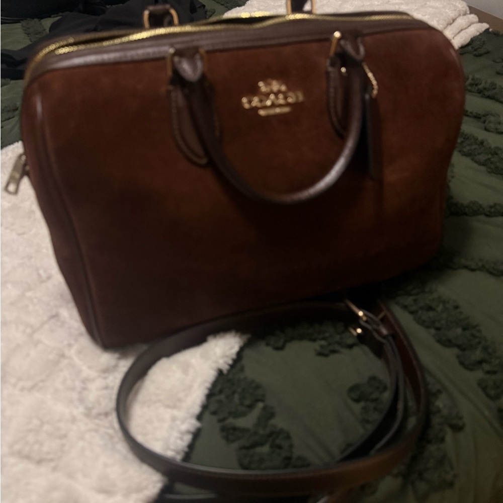 Coach Large Rowan Suede